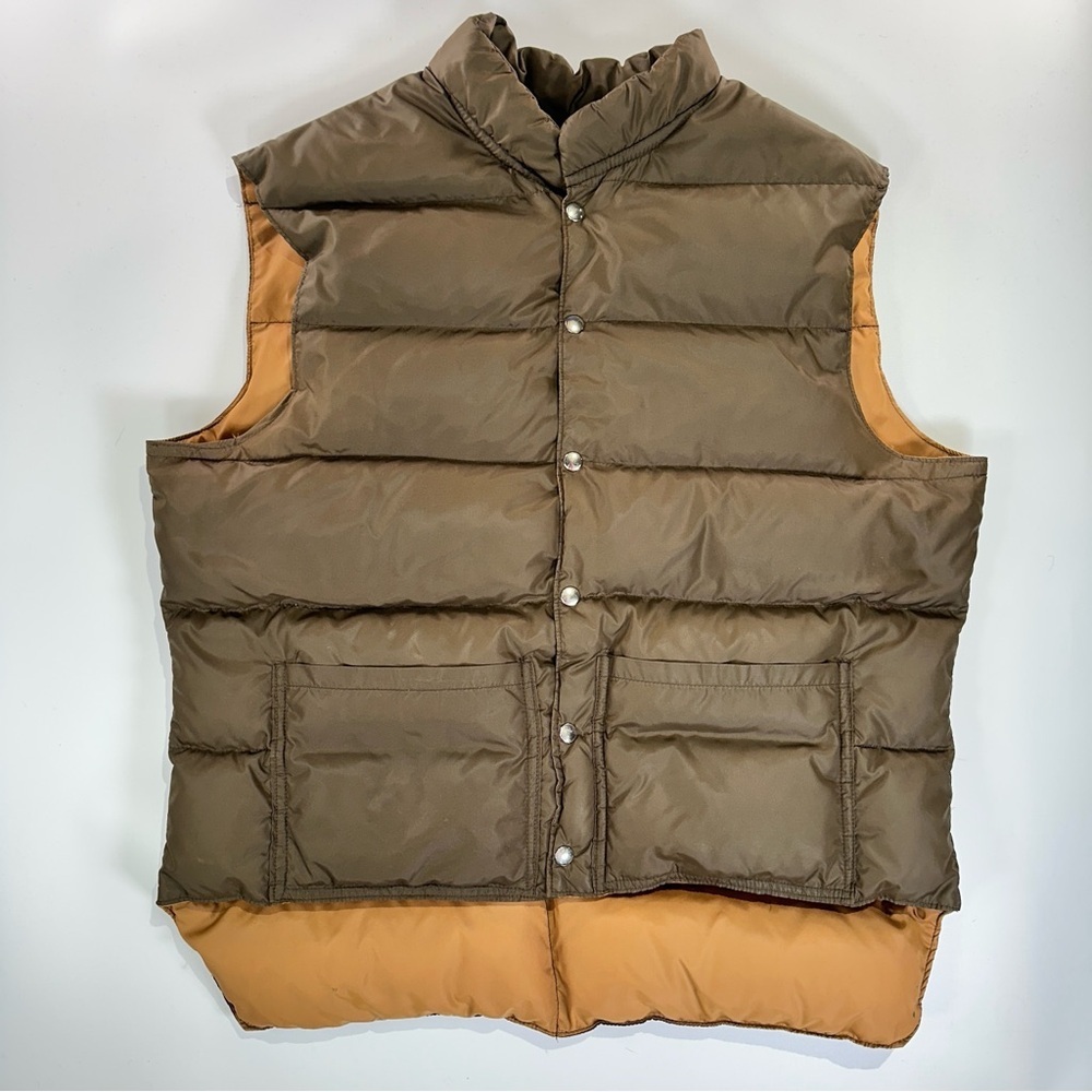 Comfy Vintage Reversible Down Vest Goose Insulated Heritage Mens XL - Picture 2 of 14